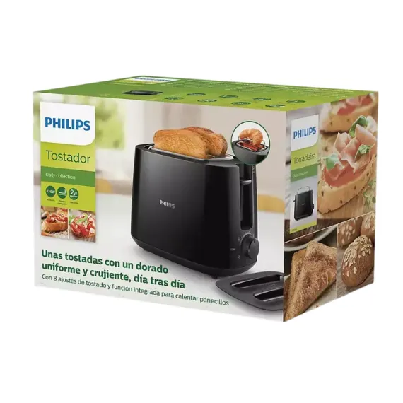 ТОСТЕР PHILIPS HD2582/90, ЧЁРНЫЙ