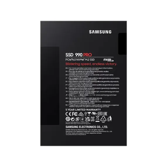 НАКОПИТЕЛЬ SSD SAMSUNG 990 PRO, 4000ГБ, MZ-V9P4T0BW