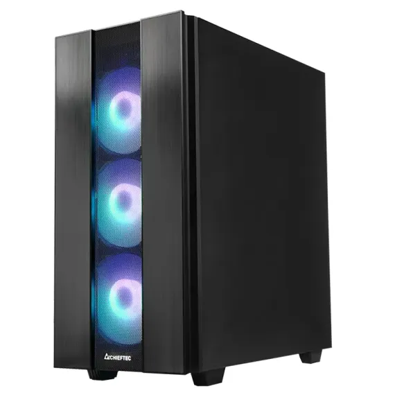 КОМПЬЮТЕРНЫЙ КОРПУС CHIEFTEC GS-02B-OP, MIDI-TOWER, БЕЗ БЛОКА ПИТАНИЯ, ЧЁРНЫЙ