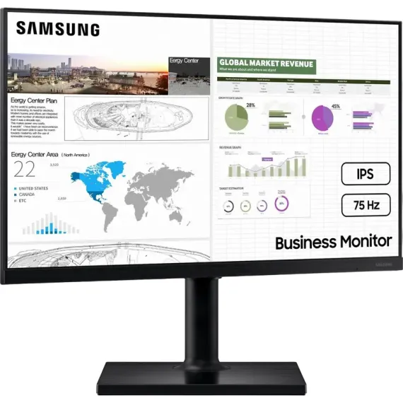 23,8" МОНИТОР SAMSUNG S24C430, IPS 1920X1080 FHD, СЕРЫЙ