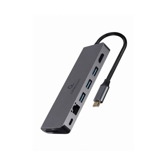 GEMBIRD A-CM-COMBO5-05, USB TYPE-C 5-IN-1 MULTI-PORT ADAPTER (HUB + HD