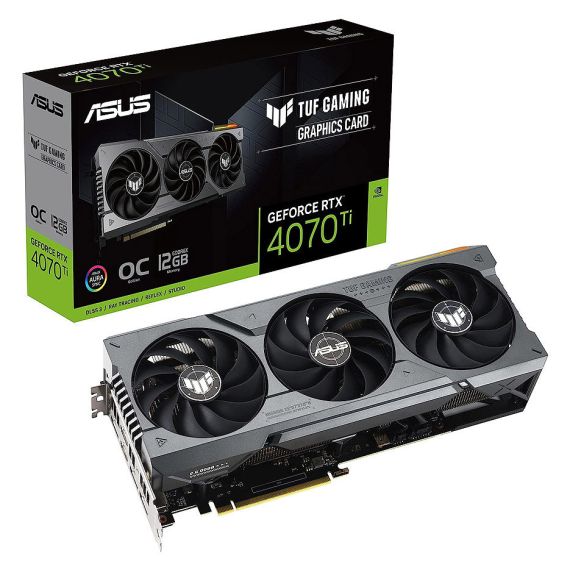ВИДЕОКАРТА ASUS TUF-RTX4070TI-O12G-GAMING, GEFORCE RTX4070 TI 12GB GDD