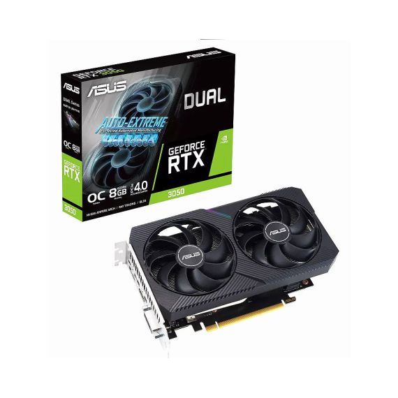 ВИДЕОКАРТА ASUS DUAL-RTX3050-O8G-V2, GEFORCE RTX3050 8GB GDDR6, 128-BI