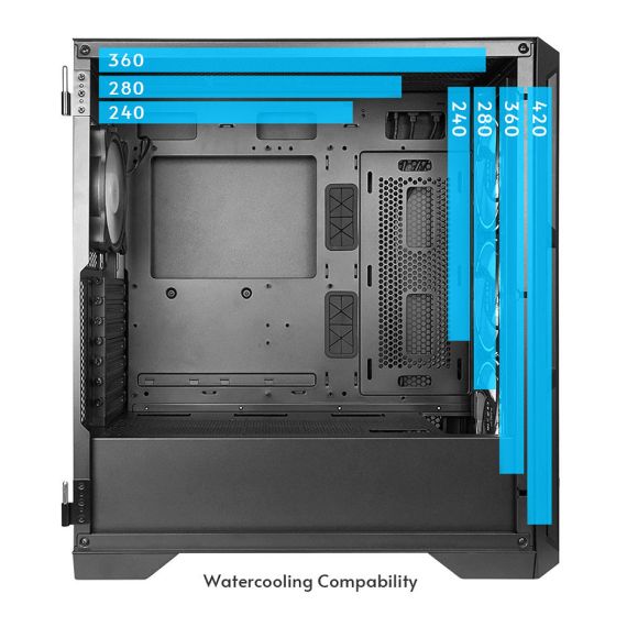 CASE E-ATX MIDITOWER CHIEFTEC GAMING APEX GA-01B-TG-OP BLACK NO PSU, 1