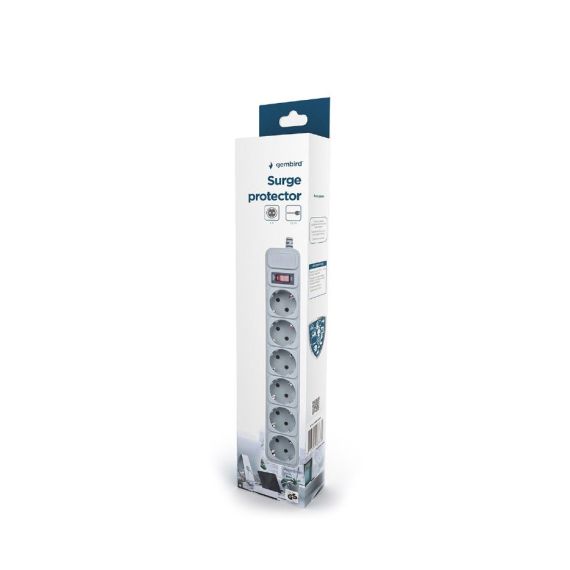 ФИЛЬТР ИМПУЛЬСНЫХ ПОМЕХ GEMBIRD SURGE PROTECTOR SPG6-B-10C, 6 SOCKETS,