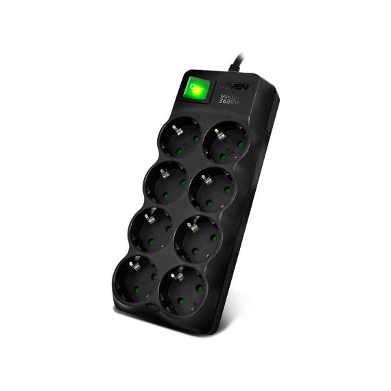 ФИЛЬТР ИМПУЛЬСНЫХ ПОМЕХ  SURGE PROTECTOR SVEN SF-08E-16, 8 SOCKETS, CH