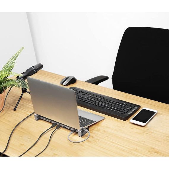 TRUST DALYX ALUMINIUM 10-IN-1 USB-C MULTI-PORT DOCKING STATION, HDMI P