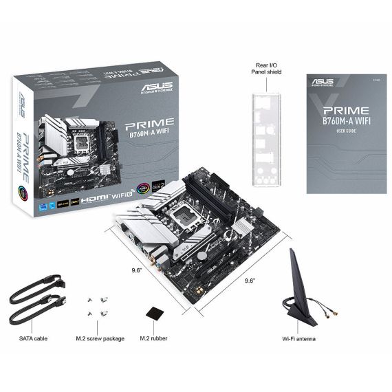 МАТЕРИНСКАЯ ПЛАТА ASUS PRIME B760M-A WIFI INTEL B760, LGA1700, DUAL DD