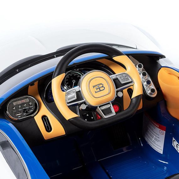 ЭЛЕКТРОМОБИЛЬ BUGATTI CHIRON, БЕЛО-СИНИЙ