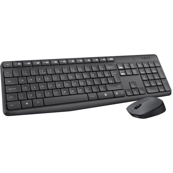 КЛАВИАТУРА+МЫШЬ LOGITECH MK235 GREY WIRELESS COMBO, KEYBOARD+MOUSE, 92