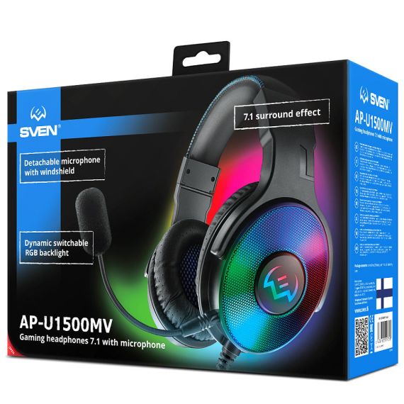 CТЕРЕОНАУШНИКИ GAMING С МИКРОФОНОМ SVEN AP-U1500MV, GAMING HEADPHONES