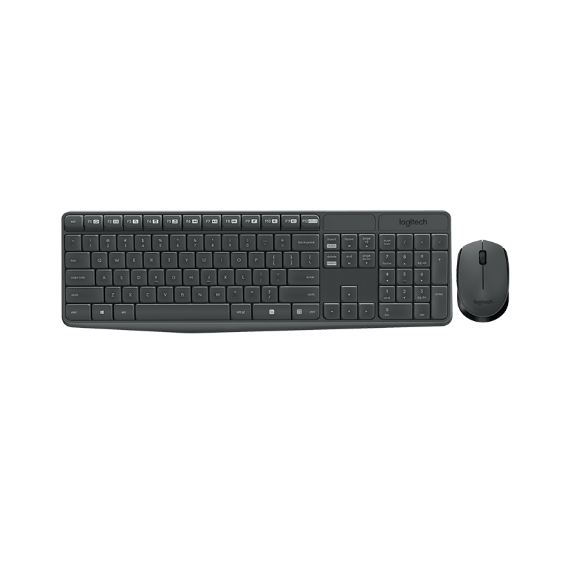 КЛАВИАТУРА+МЫШЬ LOGITECH MK235 GREY WIRELESS COMBO, KEYBOARD+MOUSE, 92