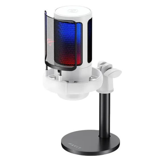 ИГРОВОЙ МИКРОФОН HAVIT GK50, ПРОВОДНОЙ, БЕЛЫЙ