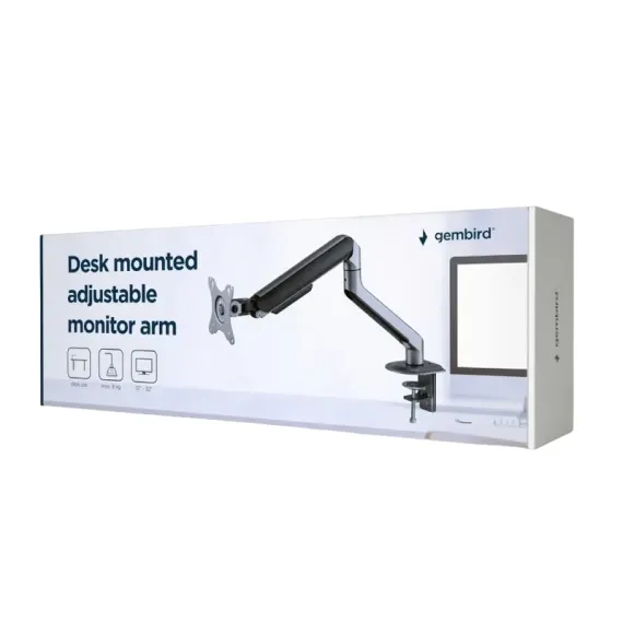 НАСТОЛЬНЫЙ КРОНШТЕЙН ДЛЯ МОНИТОРА GEMBIRD MA-DA1-05, ЧЁРНЫЙ