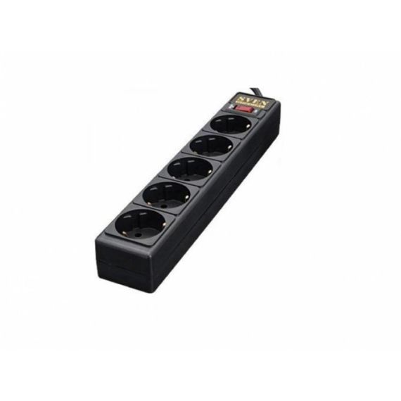 SURGE PROTECTOR SVEN OPTIMA BASE, 5 SOCKETS, 3M, BLACK