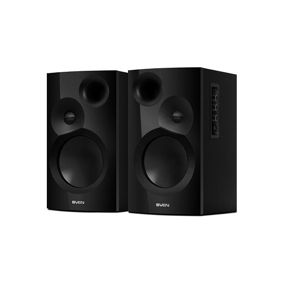 SVEN SPS-701 BLACK, 2.0 / 2X20W RMS, BLUETOOTH, HEADPHONE JACK, WOODEN,