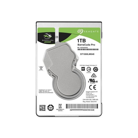 2.5" HDD 1.0TB SEAGATE ST1000LM049 BARRACUDA PRO(TM), 7200RPM, 128MB,