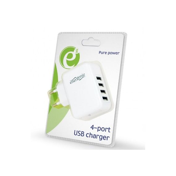 UNIVERSAL USB CHARGER - GEMBIRD GMB EG-U4AC-02, 4X USB - 5V/ 3.1A, INPUT: 110/240V, BLACK