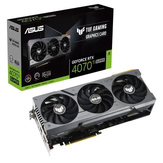 ВИДЕОКАРТА ASUS TUF-RTX4070TIS-16GGAMING, 16GB GDDR6X 256БИТ (TUF-RTX4070TIS-16GGAMING)
