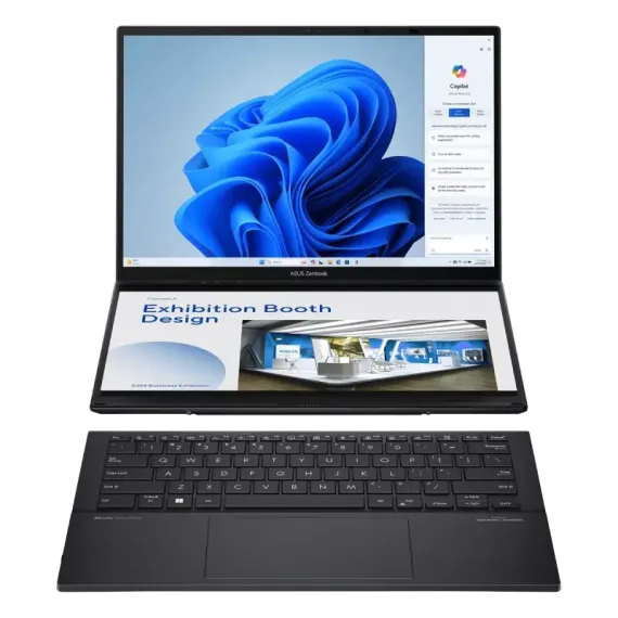 НОУТБУК 14" ASUS ZENBOOK DUO OLED UX8406MA, INKWELL GRAY, INTEL CORE ULTRA 9 185H, 32ГБ/1024ГБ, WINDOWS 11 HOME