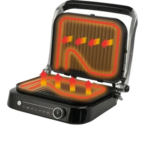 ЭЛЕКТРИЧЕСКИЙ ГРИЛЬ GORENJE GCG2100S, 2100ВТ, НЕРЖАВЕЮЩАЯ СТАЛЬ