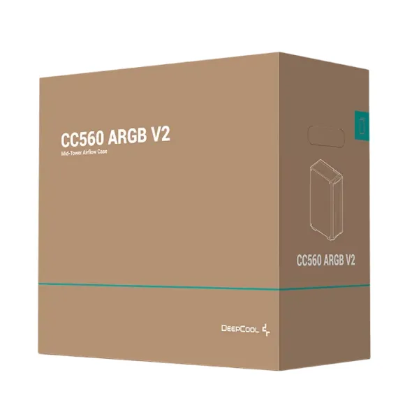 КОМПЬЮТЕРНЫЙ КОРПУС DEEPCOOL CC560  ARGB V2, MIDI-TOWER, БЕЗ БЛОКА ПИТАНИЯ, ЧЁРНЫЙ