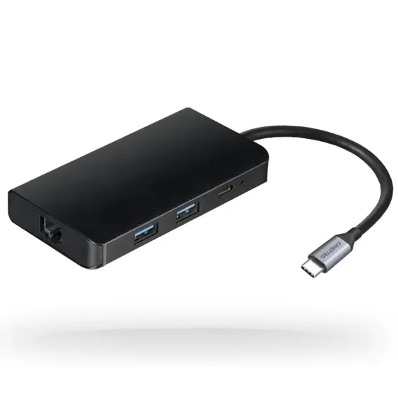 DOCKING STATION CHIEFTEC DSC-801, 8-IN-1, 1XUSB TYPE-C, 2XUSB 3.0, 1XHDMI 2.0, 1XLAN, 1XSD, 1XTF