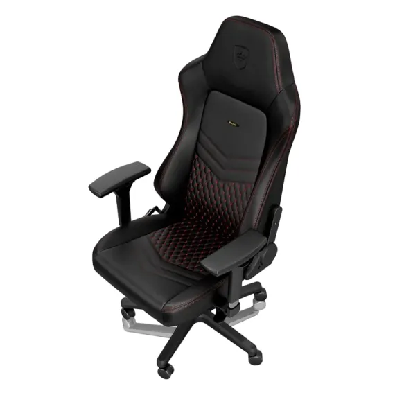 ИГРОВОЕ КРЕСЛО NOBLECHAIRS HERO, НАТУРАЛЬНАЯ КОЖА, ЧЕРНЫЙ | КРАСНЫЙ