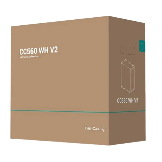 КОМПЬЮТЕРНЫЙ КОРПУС DEEPCOOL CC560 V2, FULL-TOWER, БЕЗ БЛОКА ПИТАНИЯ, БЕЛЫЙ