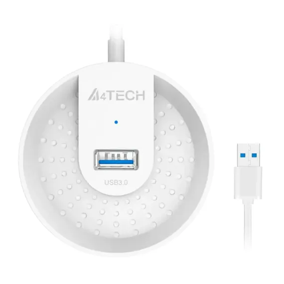 USB-КОНЦЕНТРАТОР A4TECH HUB-30, БЕЛЫЙ