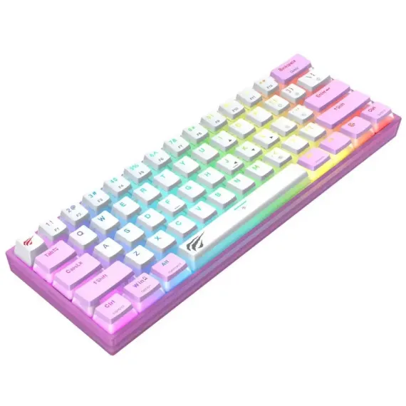 GAMING KEYBOARD HAVIT KB877L, MECHANICAL, FN KEYS, ALL KEYS ROLL-OVER, 61 KEYS, 50M, RGB, DETACHABLE