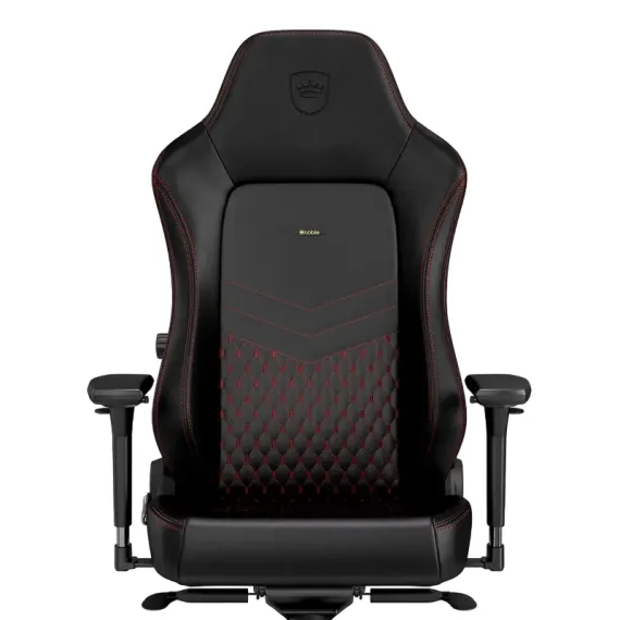 ИГРОВОЕ КРЕСЛО NOBLECHAIRS HERO, НАТУРАЛЬНАЯ КОЖА, ЧЕРНЫЙ | КРАСНЫЙ