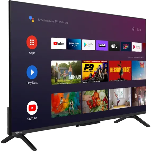 50" QLED SMART ТЕЛЕВИЗОР TOSHIBA 50QA2363DG, 3840X2160 4K UHD, ANDROID TV, ЧЁРНЫЙ