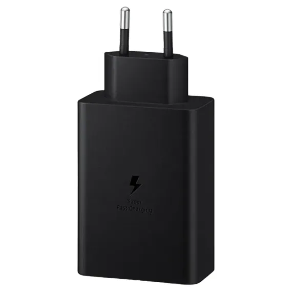 ЗАРЯДНОЕ УСТРОЙСТВО SAMSUNG TRIO FAST TRAVEL CHARGER EP-T6530, 65ВТ, ЧЁРНЫЙ
