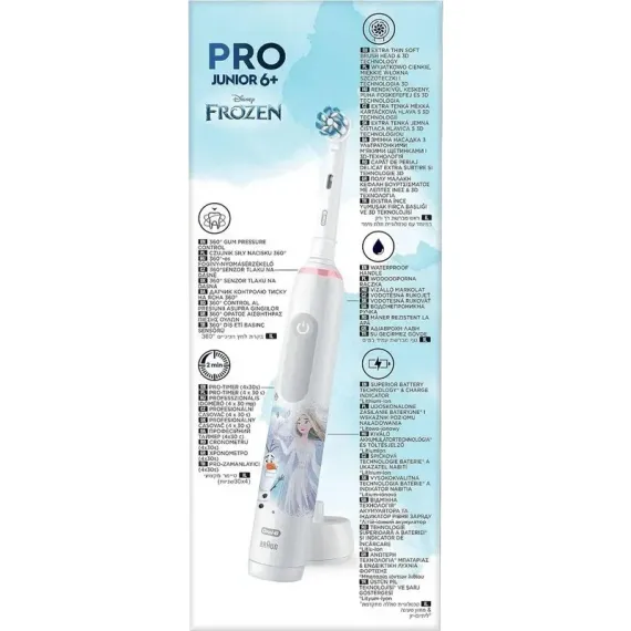 ЭЛЕКТРИЧЕСКАЯ ЗУБНАЯ ЩЕТКА BRAUN ORAL-B JUNIOR FROZEN PRO 3, БЕЛЫЙ