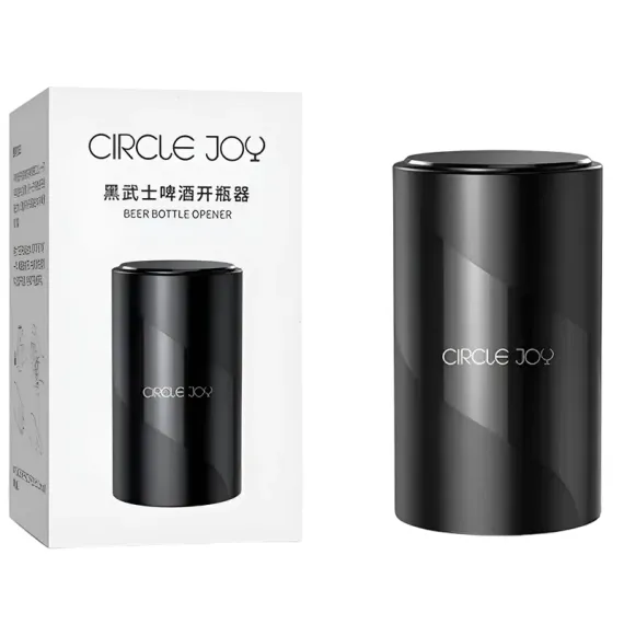ОТКРЫВАЛКА ДЛЯ БУТЫЛОК CIRCLE JOY CJ-KP05, ЧЁРНЫЙ