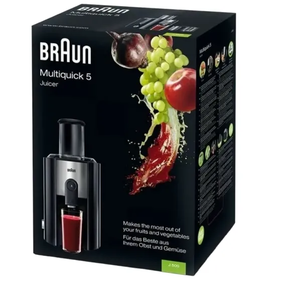 СОКОВЫЖИМАЛКА BRAUN J500, ЧЁРНЫЙ