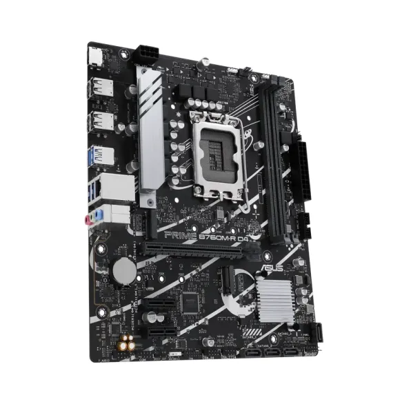 МАТЕРИНСКАЯ ПЛАТА ASUS PRIME B760M-R D4, LGA1700, INTEL B760, MICRO-ATX
