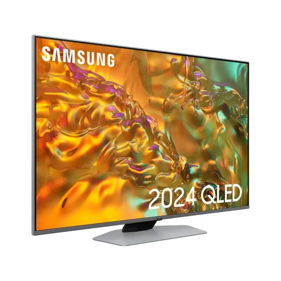 50" QLED SMART ТЕЛЕВИЗОР SAMSUNG QE50Q80DAUXUA, 3840X2160 4K UHD, TIZEN 8.0, СЕРЕБРИСТЫЙ