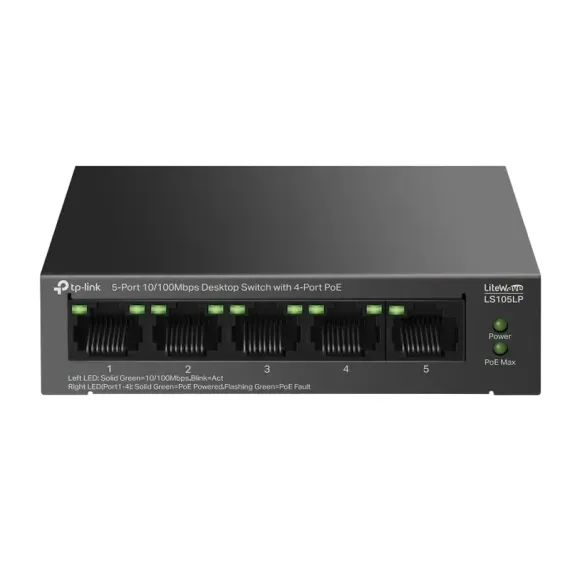 POE КОММУТАТОР TP-LINK LS105LP, 4X IEEE 802.3AF