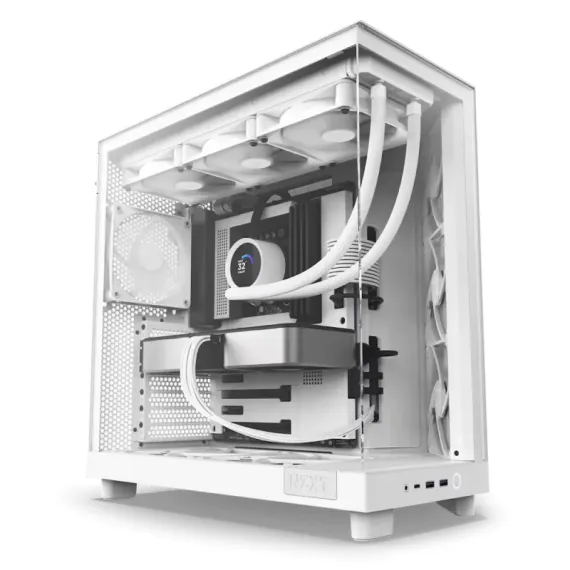 КОМПЬЮТЕРНЫЙ КОРПУС NZXT H6 FLOW, MIDI-TOWER, БЕЗ БЛОКА ПИТАНИЯ, БЕЛЫЙ
