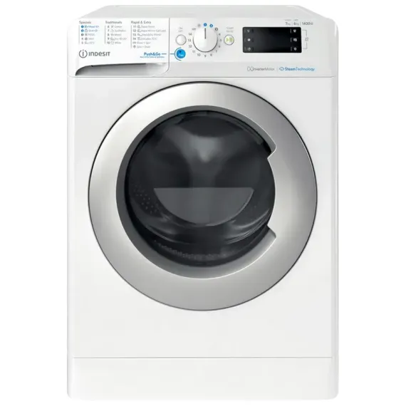 СТИРАЛЬНО-СУШИЛЬНАЯ МАШИНА INDESIT BDE 76435 WSV EE, 7КГ, БЕЛЫЙ
