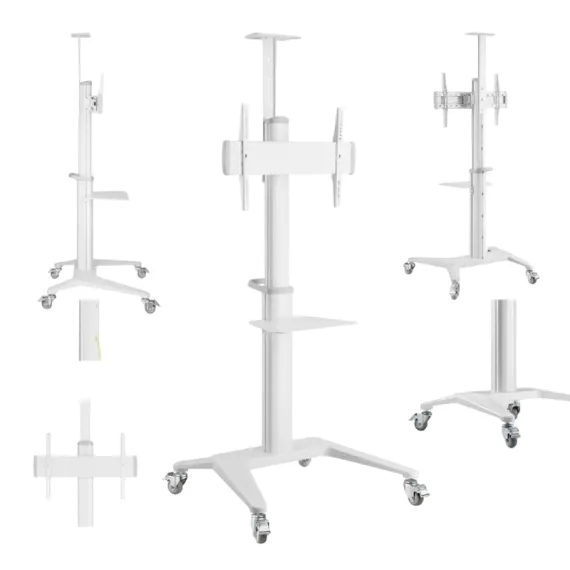 ПОДСТАВКА ПОД ТЕЛЕВИЗОР НА НОЖКЕ GEMBIRD TVS-70T-02-W, БЕЛЫЙ