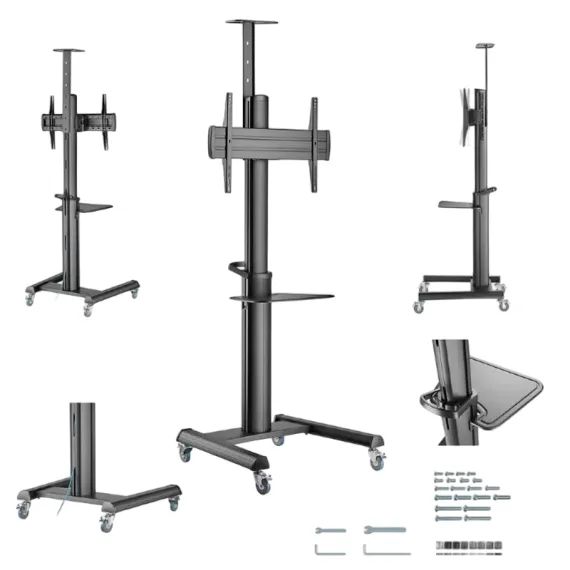 ПОДСТАВКА ПОД ТЕЛЕВИЗОР НА НОЖКЕ GEMBIRD TVS-70T-02, ЧЁРНЫЙ
