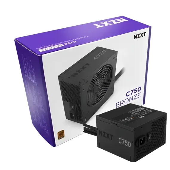 БЛОК ПИТАНИЯ ДЛЯ КОМПЬЮТЕРОВ NZXT C750 BRONZE, 750ВТ, ATX, НЕМОДУЛЬНЫЙ