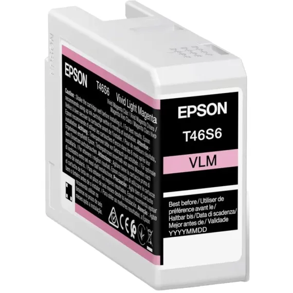 КАРТРИДЖ ЧЕРНИЛЬНЫЙ EPSON T46S6 ULTRACHROME PRO 10 INK, 25МЛ, ПУРПУРНЫЙ