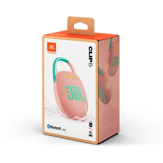 ПОРТАТИВНАЯ КОЛОНКА JBL CLIP 5, РОЗОВЫЙ