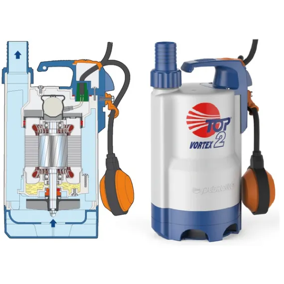 ДРЕНАЖНЫЙ ЭЛЕКТРОНАСОС ДЛЯ ЗАГРЯЗНЕННЫХ ВОД PEDROLLO TOP-2 VORTEX 0,37 KW
