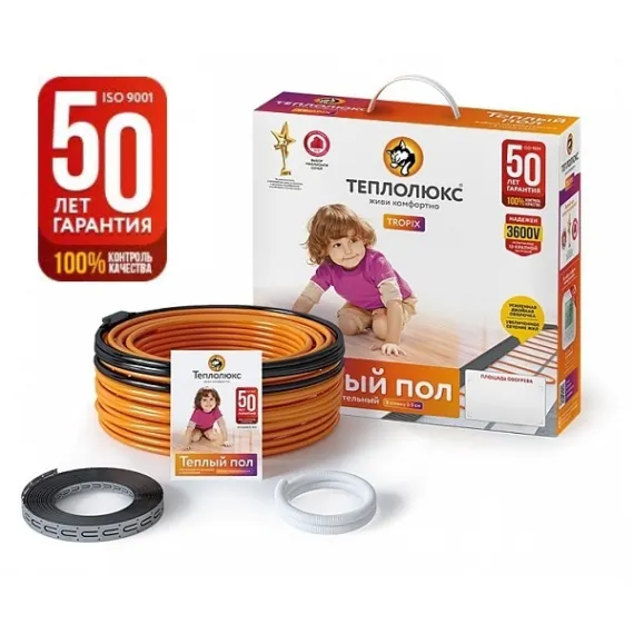КАБЕЛЬ НАГРЕВ. "ТЕПЛОЛЮКС" TROPIX ТЛБЭ 21,0 М/340 ВТ (ДО 2,3 КВ.М)