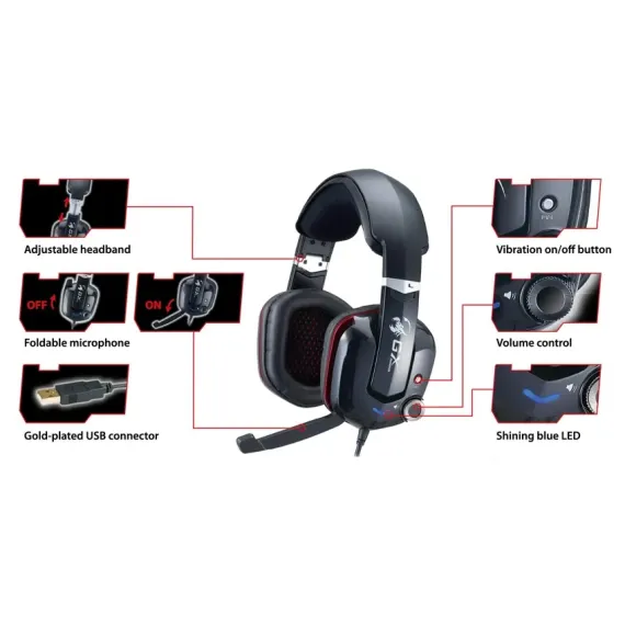 ИГРОВАЯ ГАРНИТУРА GENIUS HS-G700V, USB, ЧЁРНЫЙ